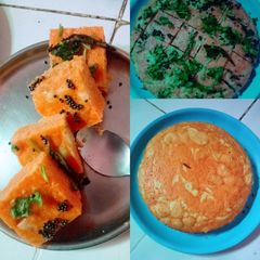 A picture of Almond marble dhokla.