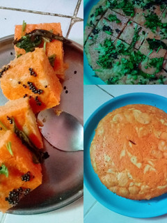 A picture of Almond marble dhokla.