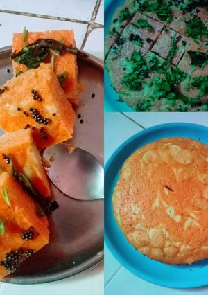 A picture of Almond marble dhokla.