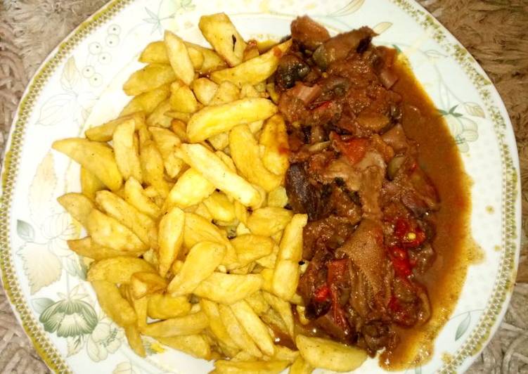 Chips with offals