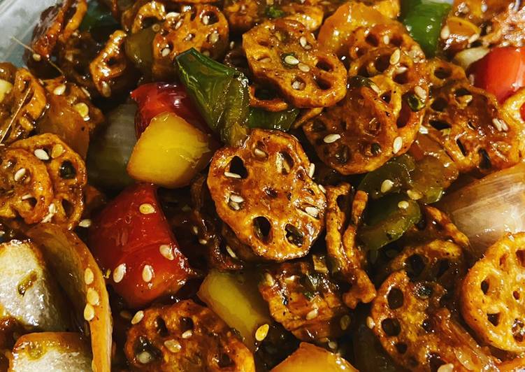 Recipe of Favorite Honey chilli lotus stem