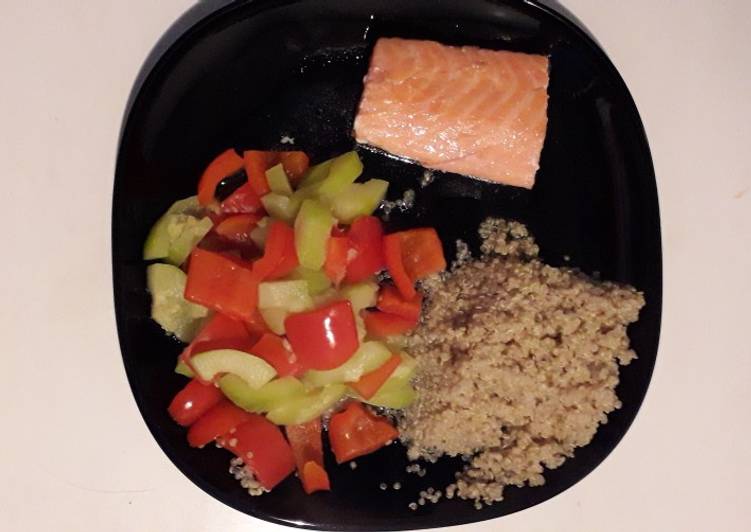 Comment Préparer Les Saumon avec légumes et quinoa