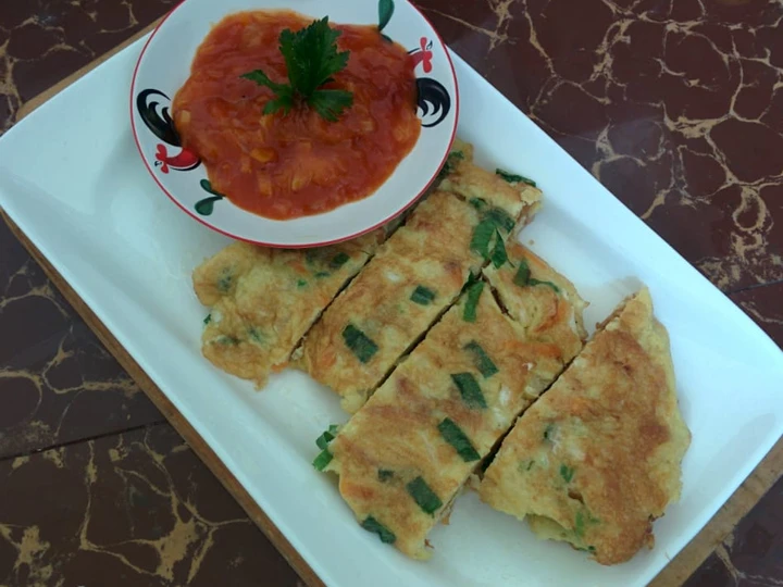 Langkah Mudah untuk Membikin Resep Omelet Saus Tomat yang Lezat Sekali Anti Ribet, Lezat Sekali