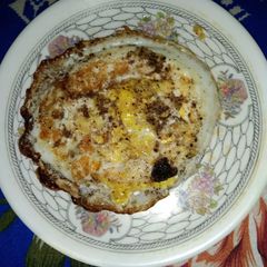 A picture of Half fry egg.