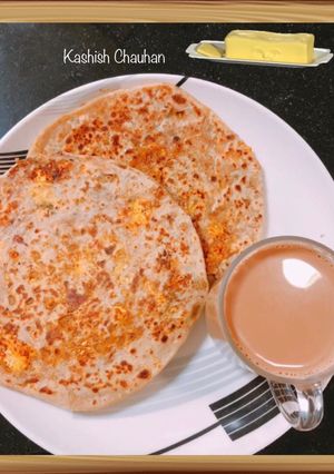 A picture of Cheese Paratha (Paneer).