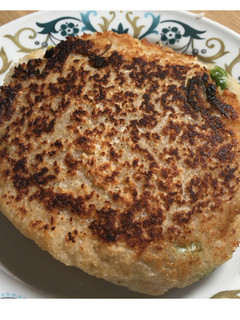 A picture of Easy Pan-fried Daikon-mochi (White radish cake) with Oat Flour.
