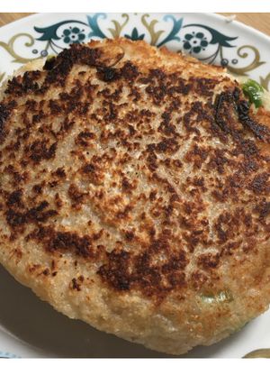 A picture of Easy Pan-fried Daikon-mochi (White radish cake) with Oat Flour.