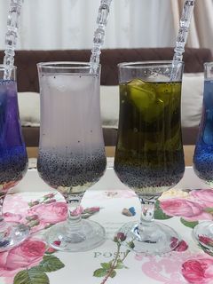 عکسی از دستور شربت گل پنیرک رنگی رنگی🍹
