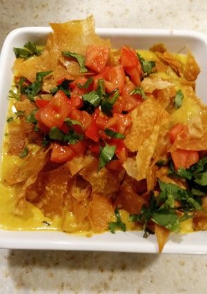A picture of میمنی کاٹھیاواڑی چنا چاٹ.
