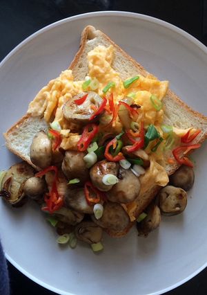 Foto resep Scrambled egg mushroom