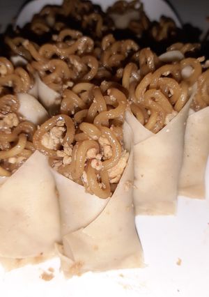 Foto resep Mie selimut pangsit