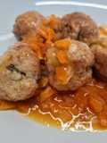 Albóndigas con salsa de zanahoria