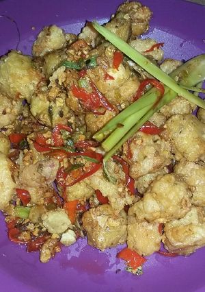 Foto resep Udang tahu cabe Garam