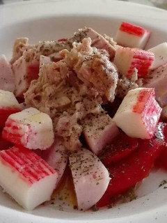 Una foto de Ensalada de pimientos rojos