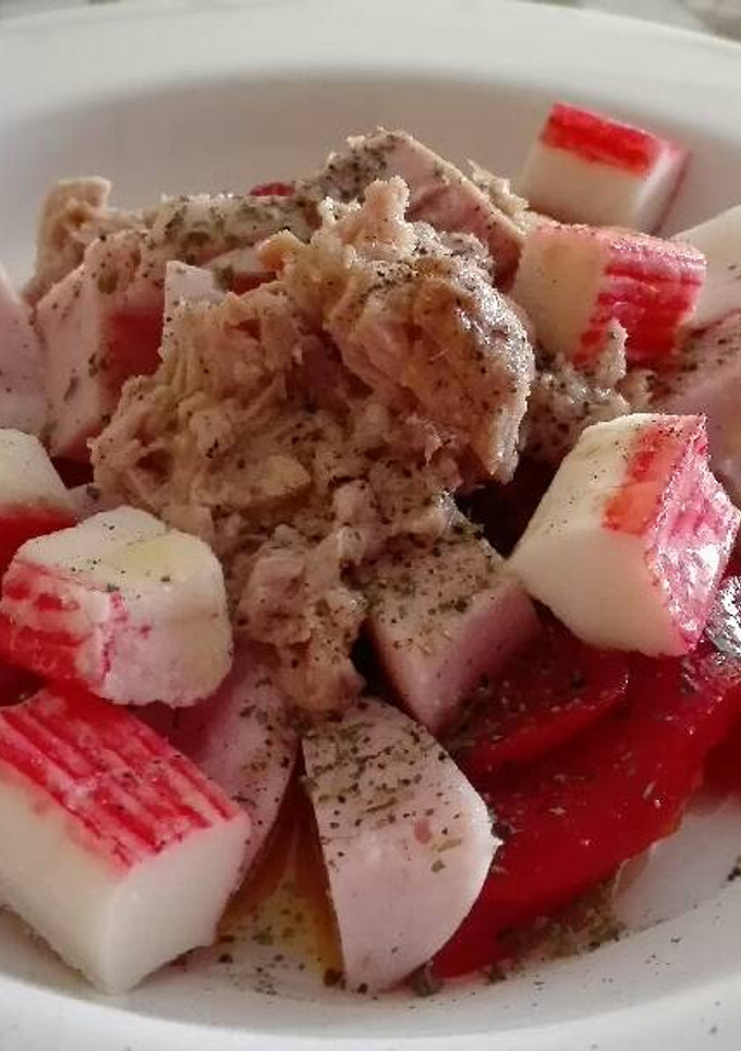 Una foto de Ensalada de pimientos rojos
