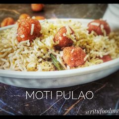 A picture of Moti Pulao/ chenna bara Pulao.