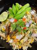 Herbed Fried Rice with Mackerel