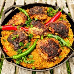 A picture of Couscous with Chicken.