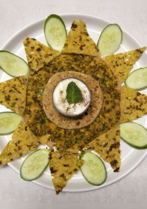 A picture of Moong (green gram) parantha.