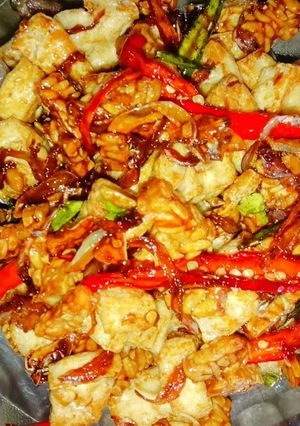 Foto resep Orek tempe tahu pedas manis