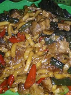 Foto resep Oseng / tumis mie kacang tempe