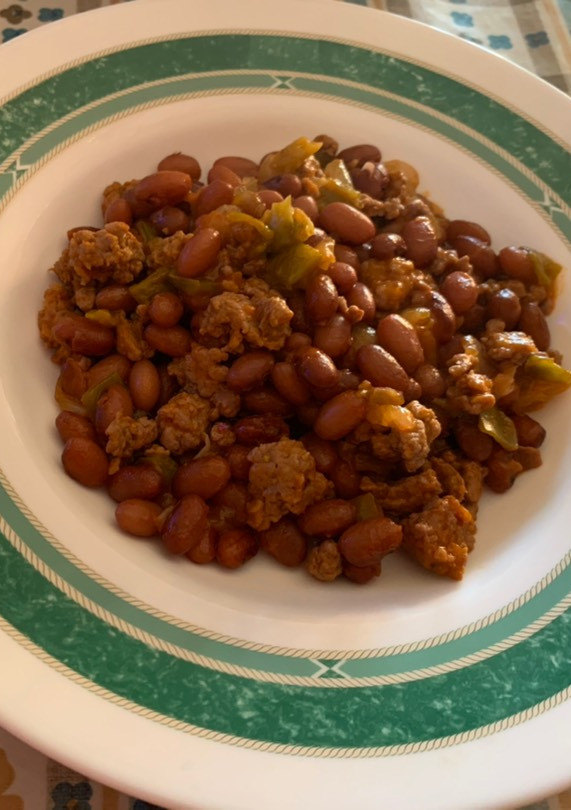 Una foto de Frijoles rojos con carne