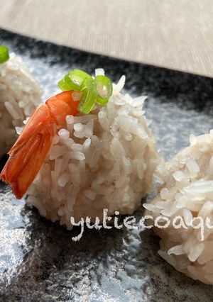 鮮蝦珍珠丸子 的食譜成品照片