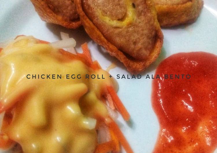 Chicken Egg Roll + Salad Ala Bento