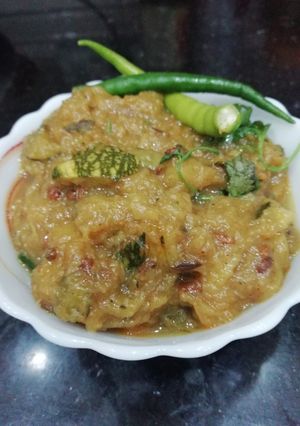 A picture of Sitaphal ki sabzi.