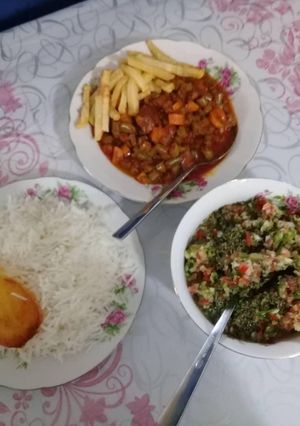 عکسی از دستور خورش لوبیا