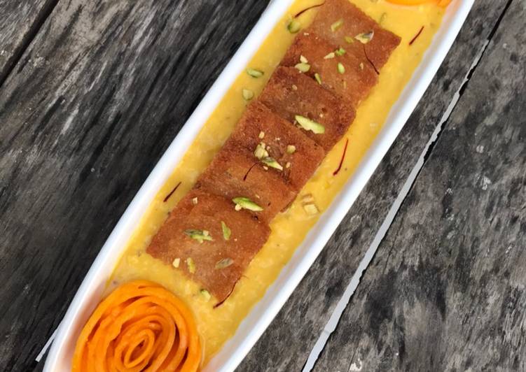 Easiest Way to Make Award-winning Shahi Tukda with Mango Rabri