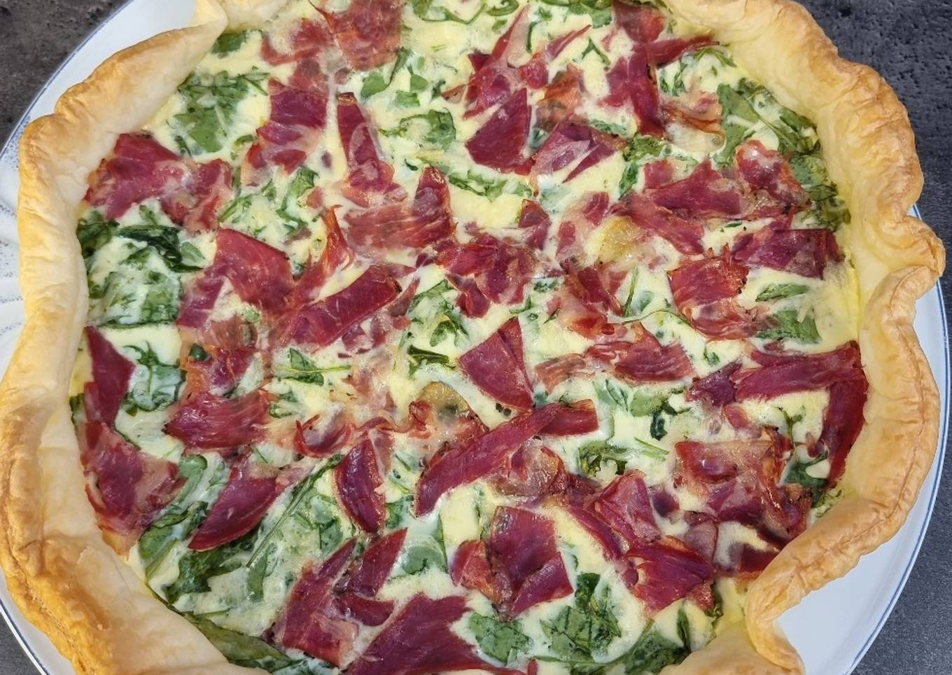 °quiche roquette et coppa"