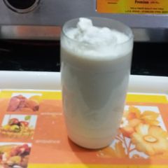 A picture of Jigar thanda drink or two in the kitchen.