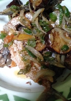 Foto resep Ikan tajak+terong masak touco