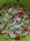 Ensalada de lechuga con maíz