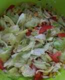 Ensalada de lechuga con maíz
