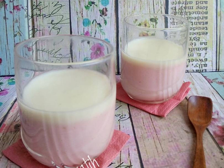 Cara Gampang Membuat Strawberry silky pudding yang Menggugah Selera