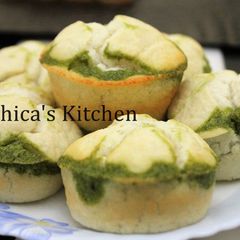 Spinach Idli Muffins A picture of Spinach Idli Muffins.