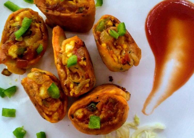 Recipe of Any-night-of-the-week Paneer bhurji swiss roll
