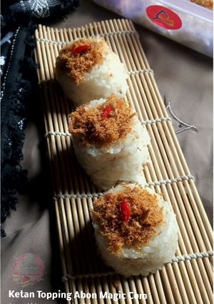 Foto resep Ketan Toping Abon Magicom