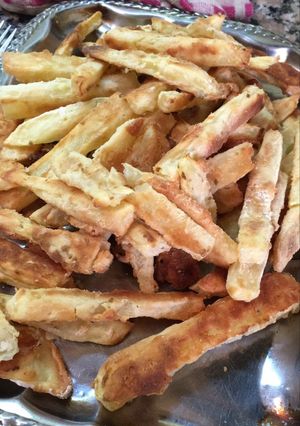 Una foto de Papas al horno con harina