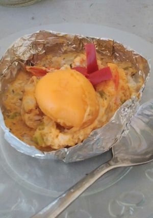 Foto resep Pepes telur asin bumbu rica rica