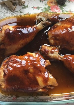 Una foto de Muslos de pollo agridulces