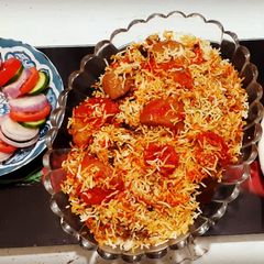 A picture of Aloo Biryani.
