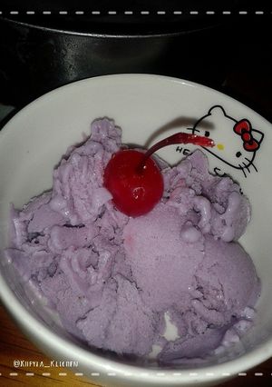 Foto resep Ice Cream Ubi Ungu tanpa Whiping / SP (3 bahan saja)