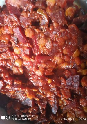 A picture of Beetroot chana masala.