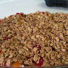 A picture of Peach & Cherry Crisp.