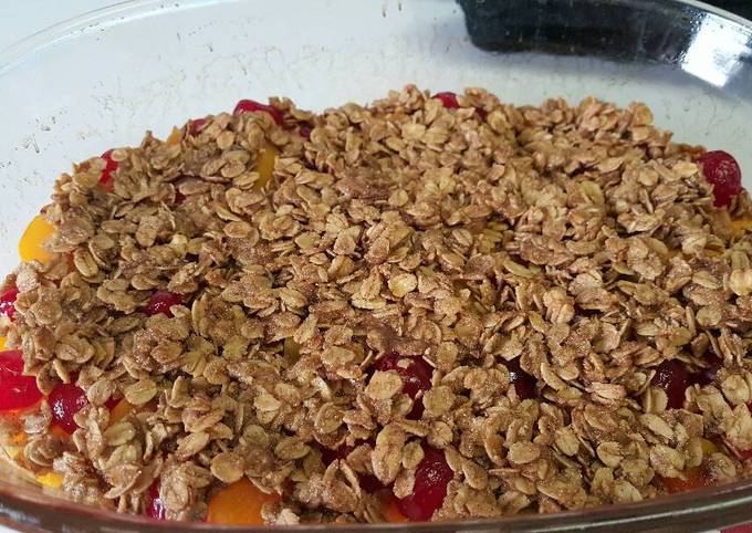 Peach &amp; Cherry Crisp