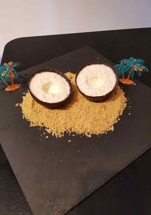 Une photo de Panacotta noix de coco