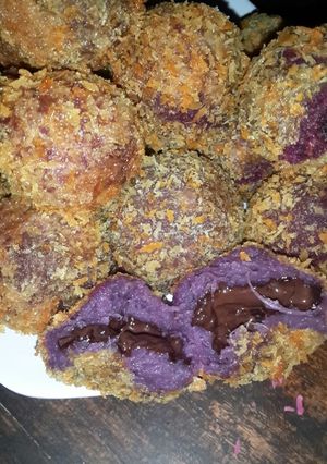Foto resep Ubi ungu isi coklat